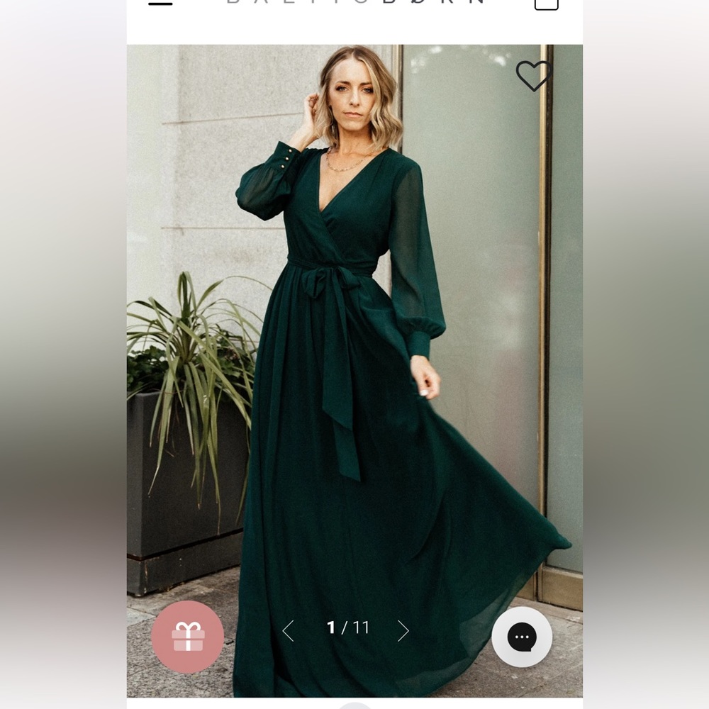 Baltic Born Lydia Maxi Dress Hunter Green